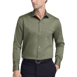 Arrow Fitted Men's Olive Green Button-Down Shirt